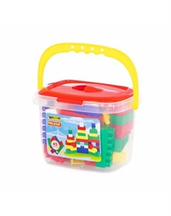 Конструктор "Строитель" 45 деталей в ведерке 41845 Полесье