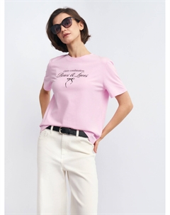 Футболка из хлопка с надписью Zolla