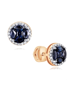 Серьги из золота Адамас