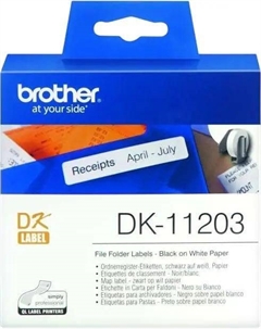 Картридж ленточный, 1.7 см x 26.4 м, черный на белом, оригинальная (DK11203) Brother