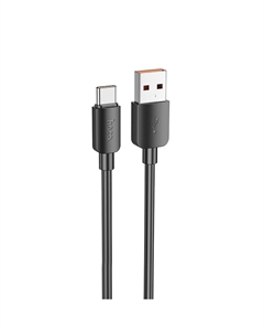 Кабель USB(Am)-USB Type-C(M), быстрая зарядка, 6А, Power Delivery 100 Вт, 1 м, черный, HOCO Hyper X96 (6931474799104) Hoco