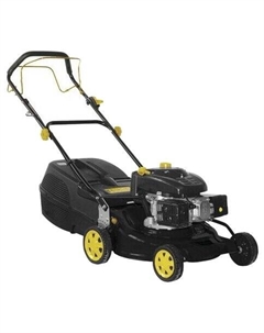 Самоходная газонокосилка Huter GLM-5.0S, бензиновая, 5 л.с., ширина скашивания 46см, высота скашивания 25мм-75мм, объем травосборника 50 л, 27.1кг