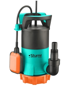 Электрический водяной насос Sturm! WP9760PVU, 600Вт, погружной, дренажный, производительность 13 м³/час, глубина погружения 7м, 4.2кг