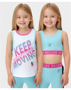 Комплект: топ + майка Button blue