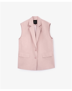 Жилет текстильный силуэта умеренный оверсайз розовый Glvr