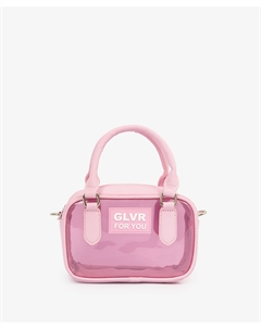 Сумка для девочки из прозрачного материала с отделкой из искусственной кожи розовая Gulliver
