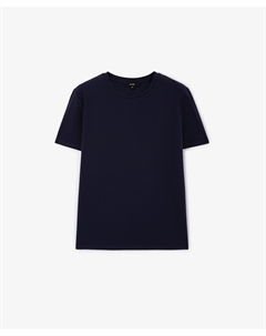 Футболка с коротким рукавом полуприлегающего силуэта синяя Glvr