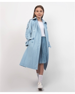 Плащ двубортный голубой Select Gulliver