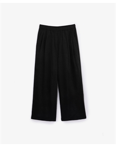 Брюки средней посадки из полупрозрачной ткани с высоким содержанием льна черные Glvr