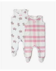 Ползунки плечевые с закрытыми ножками комплект из 2-х штук мультицвет для девочки Gulliver Gulliver baby