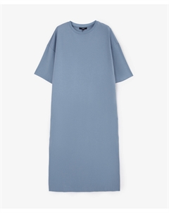 Платье макси из интерлока голубое Glvr