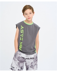 Майка для мальчика с принтом мультицвет Button blue