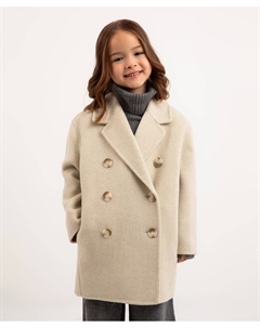Пальто шерстяное молочное для девочки Roberto moretti