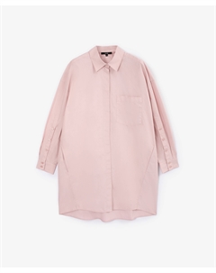 Рубашка оверсайз удлиненная розовая Glvr