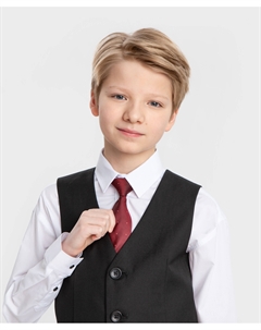 Галстук в точку на резинке красный Button blue