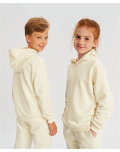 Худи с капюшоном оверсайз молочное детское Button blue