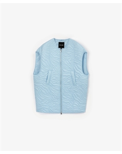 Жилет утепленный стеганый О-образной формы голубой Glvr