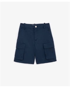 Шорты текстильные с карманами карго синие Select Gulliver