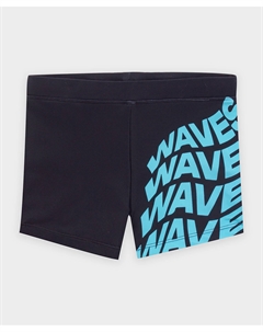 Плавки-боксеры из эластичной ткани с принтом черные для мальчика Button blue