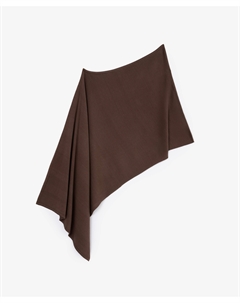 Туника вязаная с обнаженным плечом коричневая Glvr