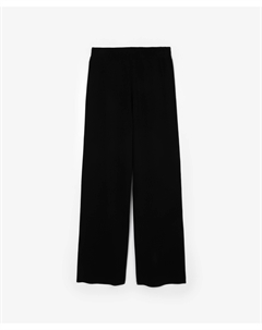 Брюки вязаные силуэта палаццо черные Glvr