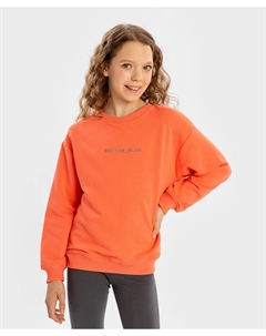 Толстовка базовая с длинным рукавом коралловая детская Button blue