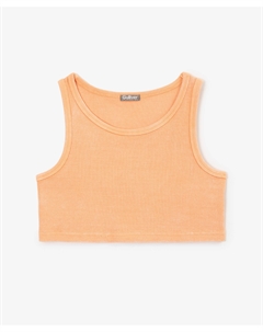 Топ детский оранжевый укороченный из риба Gulliver