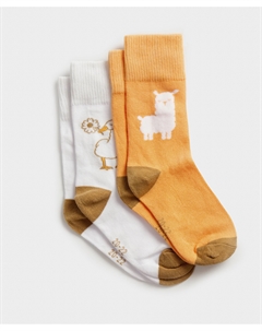 Носки высокие 2 пары для девочки Button blue