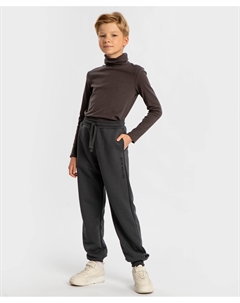 Джоггеры с поясом на резинке серые детские Button blue