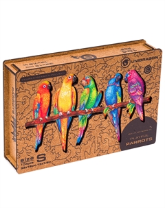 Фигурный пазл Игривые Попугаи S Unidragon