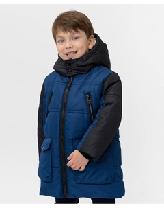 Пальто зимнее темно-синее Button blue