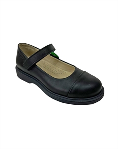 Туфли из натуральной кожи для девочки черные Happy step