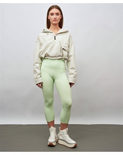 Леггинсы укороченные 7/8 с широким поясом для женщины салатовые Jumkey