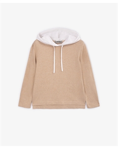 Худи из вязаного трикотажа бежевое Select Gulliver