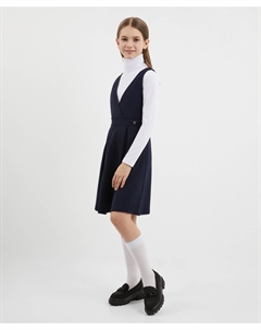 Сарафан трикотажный А-образной формы синий для девочки Gulliver