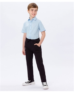 Брюки классические на резинке для мальчика черные Button blue