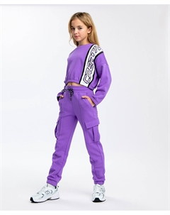 Толстовка укороченная фиолетовая Button blue