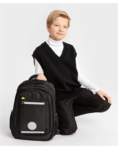 Рюкзак с мягкой спинкой черный Button blue