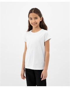 Футболка трикотажная свободной формы белая Gulliver