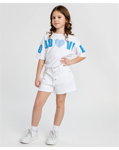 Шорты джинсовые белые для девочки Button blue