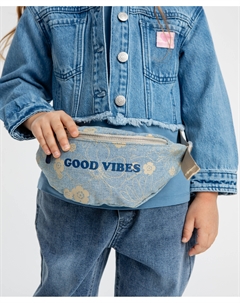 Сумка поясная с принтом голубая для девочки Button blue