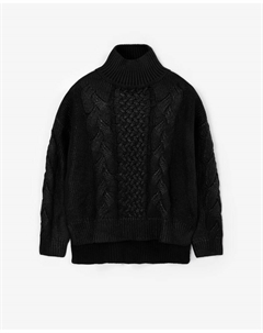 Свитер вязаный черный Gulliver