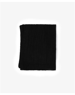 Шарф тонкий полупрозрачный с крэш эффектом черный Glvr