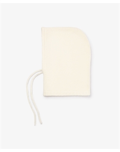 Шапка-капор вязаная молочная Glvr