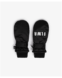 Варежки плащевые чёрные для девочки Gulliver