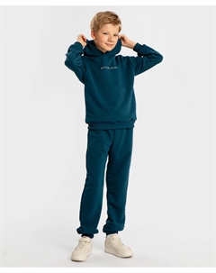 Толстовка с капюшоном и принтом синяя детская Button blue