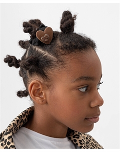 Резинка для волос с декором черная Button blue