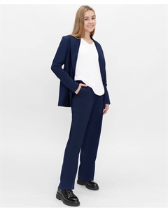 Брюки прямого кроя синие Teens line Button blue