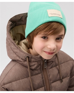 Шапка для мальчика вязаная ментоловая Gulliver