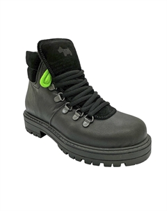 Ботинки из натуральной кожи чёрные для девочки Happy step